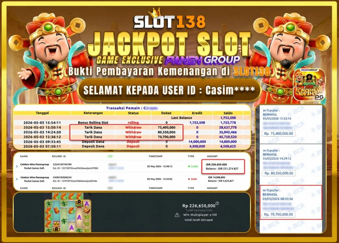 Bukti Wede Situs SLOT138