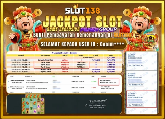 Bukti Wede Situs SLOT138